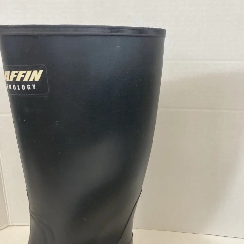 Baffin Technology Rain‎ Boots Men's 8 Waterproof Black Rubber Oil Acid Resistant